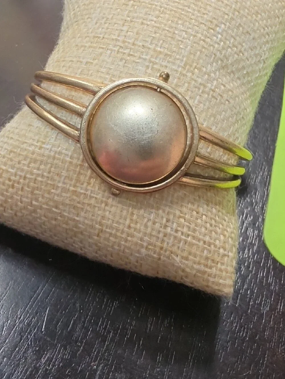 Lucky Brand Gold-Tone Cuff Bracelet with Turquoise Inlay